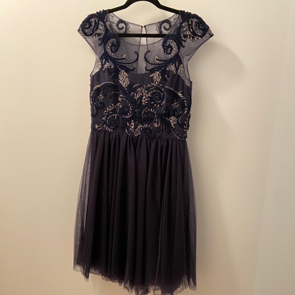 Marchesa Notte embroidered tulle dress